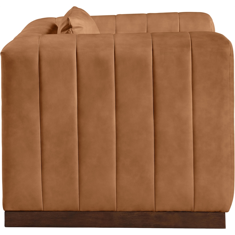 Meridian Furniture Mallina Cognac Vegan Leather Chair