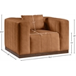 Meridian Furniture Mallina Cognac Vegan Leather Chair