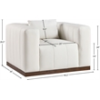 Meridian Furniture Mallina Cream Vegan Leather Chair
