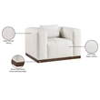 Meridian Furniture Mallina Cream Vegan Leather Chair