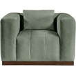 Meridian Furniture Mallina Green Vegan Leather Chair