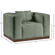 Meridian Furniture Mallina Green Vegan Leather Chair