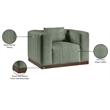 Meridian Furniture Mallina Green Vegan Leather Chair