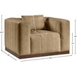Meridian Furniture Mallina Tan Vegan Leather Chair