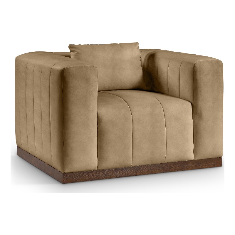 Meridian Furniture Mallina Tan Vegan Leather Chair