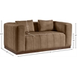 Meridian Furniture Mallina Brown Vegan Leather Loveseat