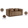 Meridian Furniture Mallina Brown Vegan Leather Loveseat