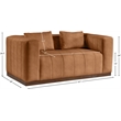 Meridian Furniture Mallina Cognac Vegan Leather Loveseat