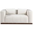 Meridian Furniture Mallina Cream Vegan Leather Loveseat