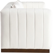 Meridian Furniture Mallina Cream Vegan Leather Loveseat