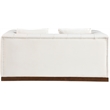 Meridian Furniture Mallina Cream Vegan Leather Loveseat