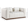 Meridian Furniture Mallina Cream Vegan Leather Loveseat