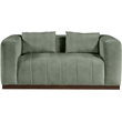 Meridian Furniture Mallina Green Vegan Leather Loveseat