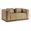 Meridian Furniture Mallina Tan Vegan Leather Loveseat