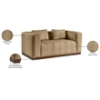 Meridian Furniture Mallina Tan Vegan Leather Loveseat
