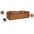 Meridian Furniture Mallina Cognac Vegan Leather Sofa