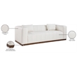 Meridian Furniture Mallina Cream Vegan Leather Sofa