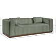 Meridian Furniture Mallina Green Vegan Leather Sofa