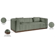 Meridian Furniture Mallina Green Vegan Leather Sofa