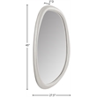 Meridian Furniture Holland White Polyresin Mirror