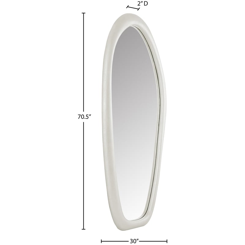 Meridian Furniture Holland White Polyresin Mirror
