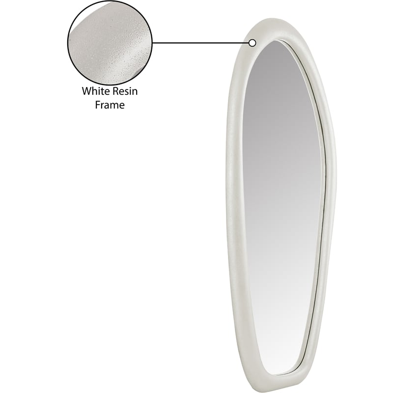 Meridian Furniture Holland White Polyresin Mirror
