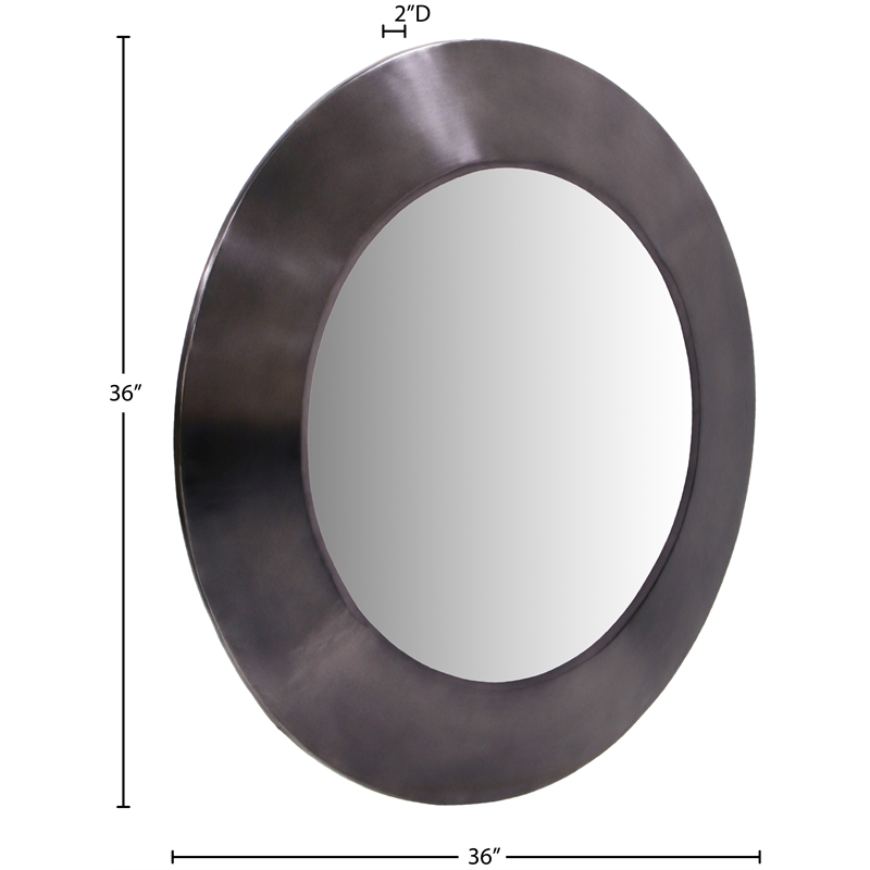 Meridian Furniture Sphere Black Iron Framed Mirror