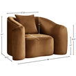 Meridian Furniture Destin Saddle Velvet Accent Chair