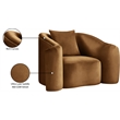 Meridian Furniture Destin Saddle Velvet Accent Chair