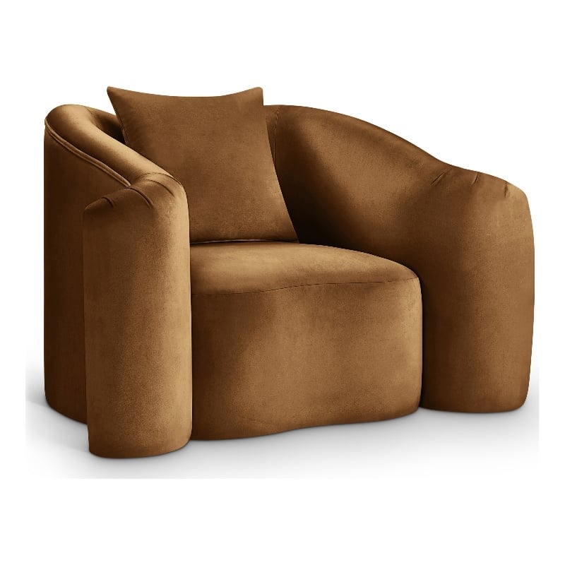 Meridian Furniture Destin Saddle Velvet Accent Chair