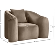 Meridian Furniture Destin Taupe Velvet Accent Chair