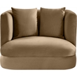 Meridian Furniture Alder Beige Velvet Accent Chair