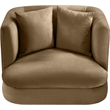 Meridian Furniture Alder Beige Velvet Accent Chair