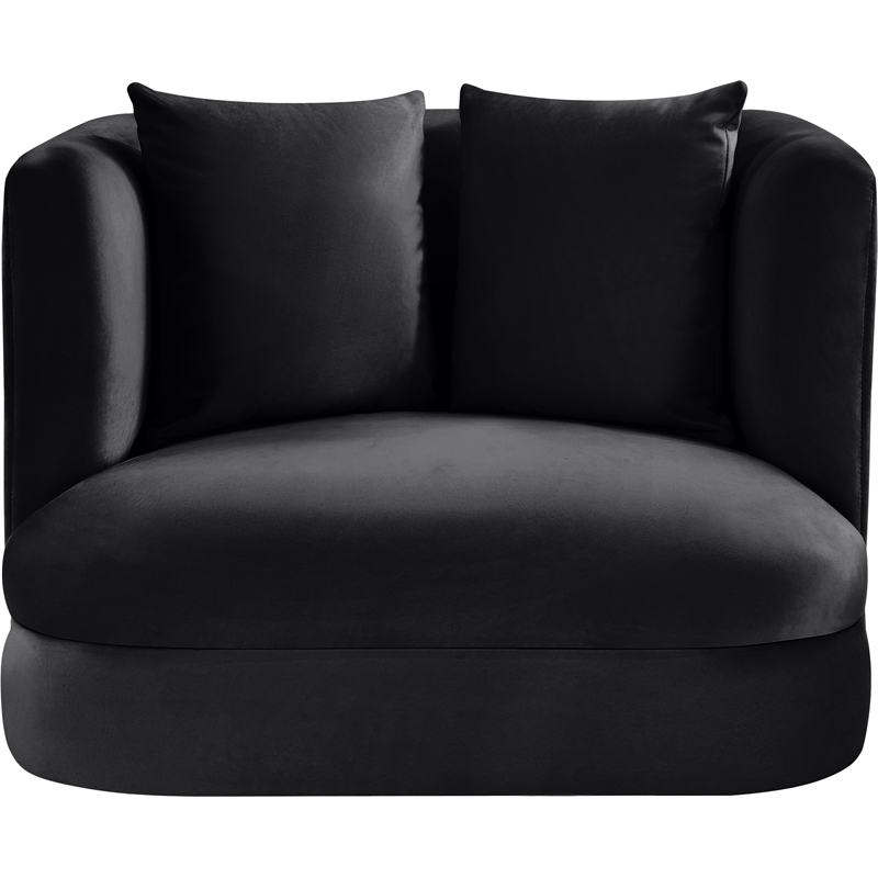 Meridian Furniture Alder Black Velvet Accent Chair