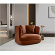 Meridian Furniture Alder Cognac Velvet Accent Chair