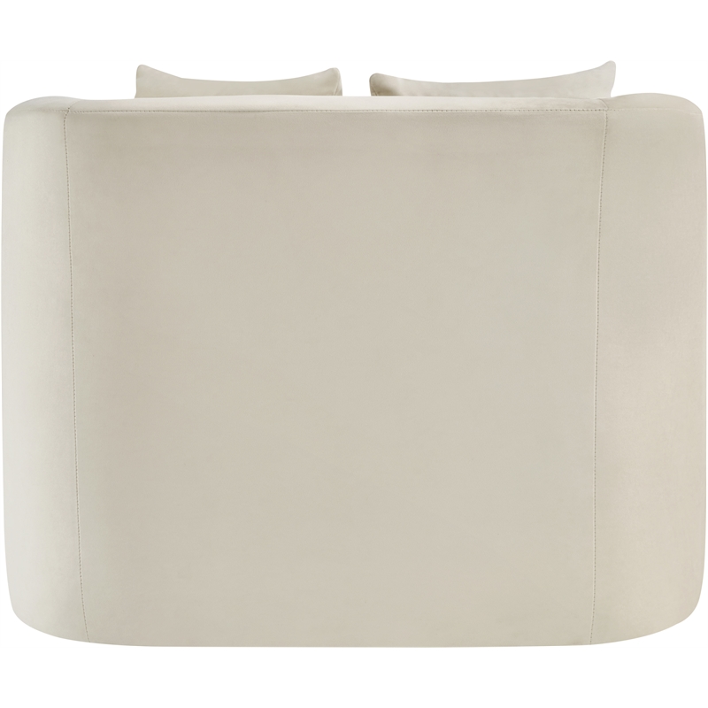 Meridian Furniture Alder Cream Velvet Accent Chair