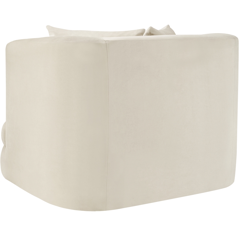 Meridian Furniture Alder Cream Velvet Accent Chair