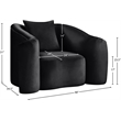 Meridian Furniture Destin Black Velvet Accent Chair