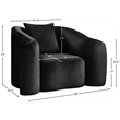 Meridian Furniture Destin Black Velvet Accent Chair