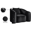 Meridian Furniture Destin Black Velvet Accent Chair