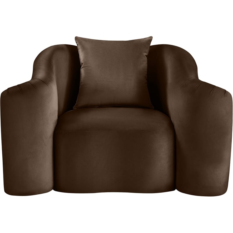 Meridian Furniture Destin Brown Velvet Accent Chair
