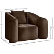 Meridian Furniture Destin Brown Velvet Accent Chair