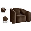 Meridian Furniture Destin Brown Velvet Accent Chair