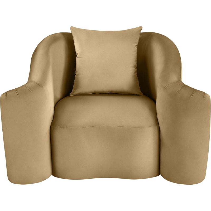 Meridian Furniture Destin Camel Velvet Accent Chair