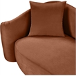 Meridian Furniture Destin Cognac Velvet Accent Chair