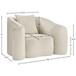 Meridian Furniture Destin Cream Velvet Accent Chair