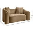 Meridian Furniture Destin Beige Velvet Loveseat