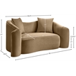 Meridian Furniture Destin Beige Velvet Loveseat