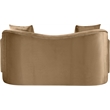 Meridian Furniture Destin Beige Velvet Loveseat