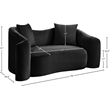 Meridian Furniture Destin Black Velvet Loveseat